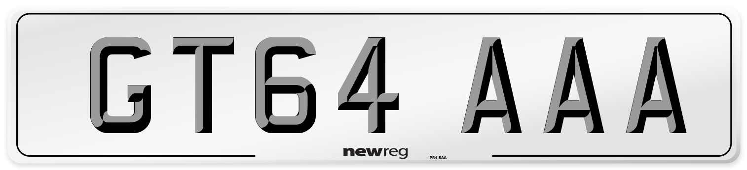 GT64 AAA Number Plate from New Reg